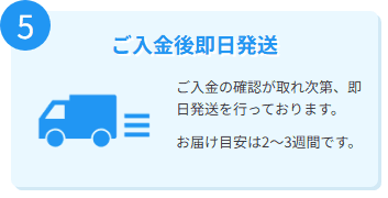 ライフパートナーのショッピングガイドにあるお届け目安は2〜3週間という記載